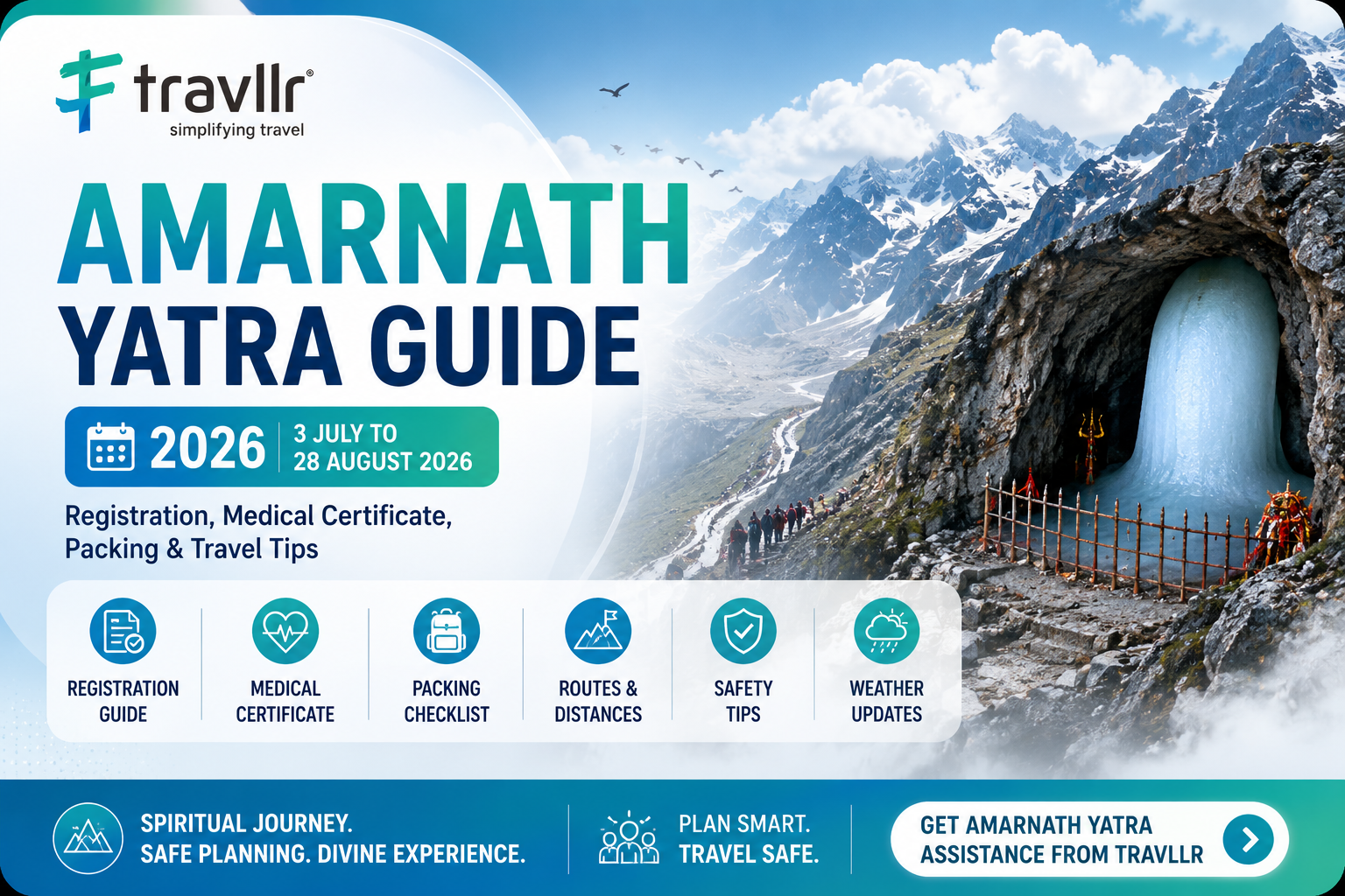 Amarnath Yatra Guide for 2026: Registration, Medical Certificate, Packing and Travel Tips